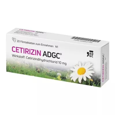 CETIRIZIN ADGC Film-coated tablets, 20 pcs