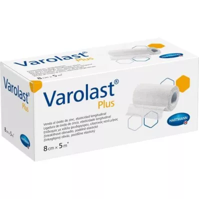 VAROLAST Plus Zinc Glue Bandage 8 cmx5 m, 1 pc