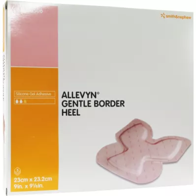 ALLEVYN Gentle Border Heel Foam Dressing, 5 pcs