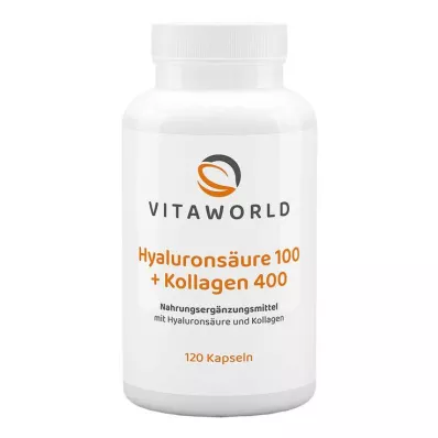 HYALURONSÄURE 100+Collagen 400 Capsules, 120 Capsules HYALURONSÄURE 100+Collagen 400 Capsules, 120 Capsules