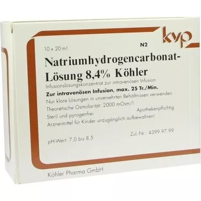 NATRIUMHYDROGENCARBONAT-Solution 8.4% Köhler, 10X20 ml