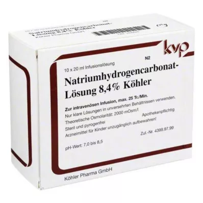NATRIUMHYDROGENCARBONAT-Solution 8.4% Köhler, 10X20 ml NATRIUMHYDROGENCARBONAT-Solution 8.4% Köhler, 10X20 ml