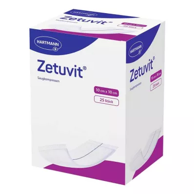 ZETUVIT Absorbent compresses sterile 10x10 cm, 25 pcs ZETUVIT Absorbent compresses sterile 10x10 cm, 25 pcs