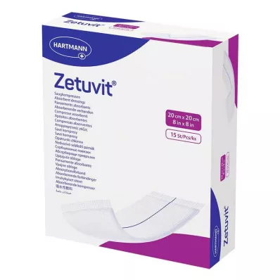 ZETUVIT Absorbent compresses sterile 20x20 cm, 15 pcs ZETUVIT Absorbent compresses sterile 20x20 cm, 15 pcs