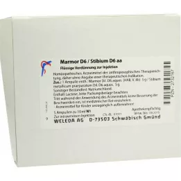 MARMOR D 6/Stibium D 6 aa Ampoules, 5X10 ml