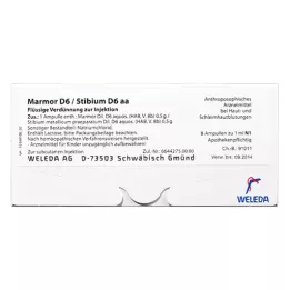 MARMOR D 6/Stibium D 6 aa Ampoules, 50X10 ml