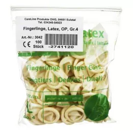 FINGERLING Latex OP Size 4, 100 pcs