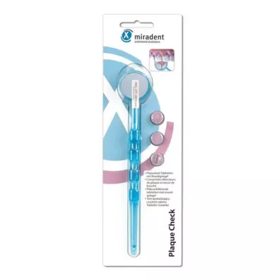 MIRADENT Plaquetest Mira2+mirror blue transparent, 1 pc MIRADENT Plaquetest Mira2+mirror blue transparent, 1 pc