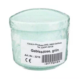 GEBISSDOSE with insert and lid green, 1 pc
