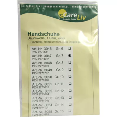 HANDSCHUHE Cotton size 7, 2 pcs