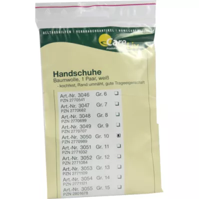 HANDSCHUHE Cotton size 10, 2 pcs