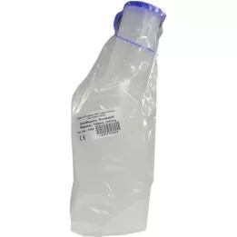 URINFLASCHE Man plastic 1 l w.cap milky, 1 pc