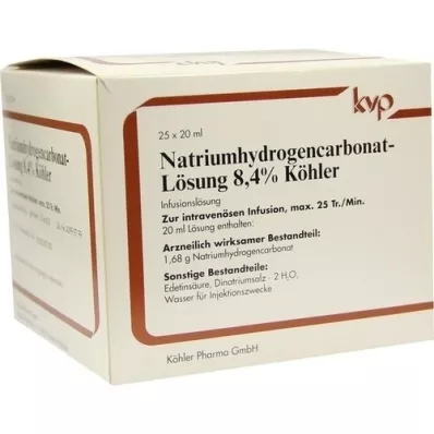 NATRIUMHYDROGENCARBONAT-Solution 8.4% Köhler, 25X20 ml