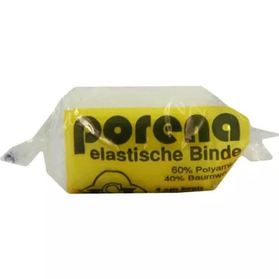 PORENA elastic gauze bandage 4 cm white with cello, 1 pc