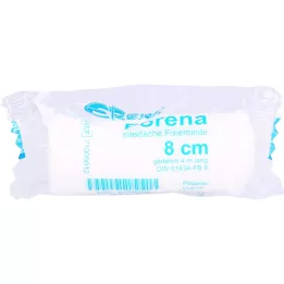 PORENA Elastic gauze bandage 8 cm white with cello, 1 pc