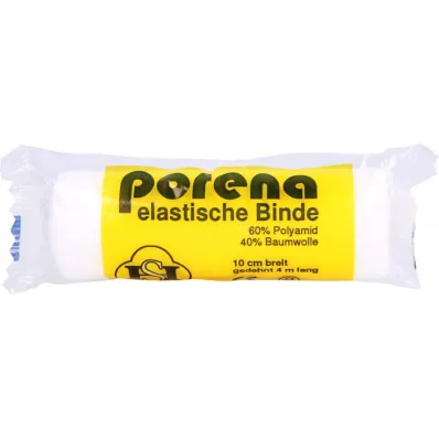 PORENA Elastic gauze bandage 10 cm white with cello, 1 pc