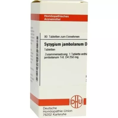 SYZYGIUM JAMBOLANUM D 4 tablets, 80 pc
