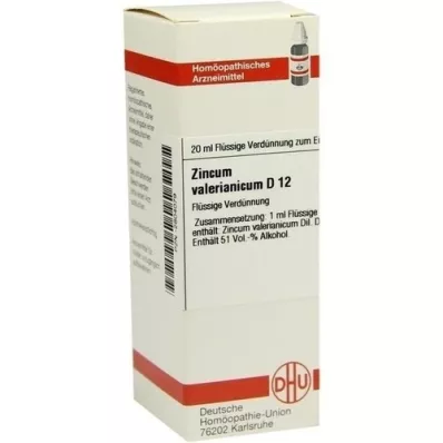 ZINCUM VALERIANICUM D 12 Dilution, 20 ml