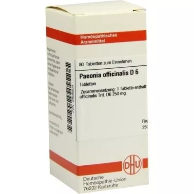 PAEONIA OFFICINALIS D 6 tablets, 80 pc