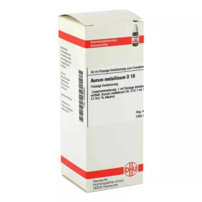 AURUM METALLICUM D 10 dilution, 50 ml AURUM METALLICUM D 10 dilution, 50 ml