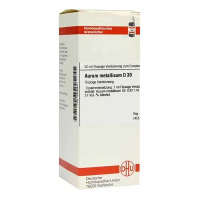 AURUM METALLICUM D 30 Dilution, 50 ml AURUM METALLICUM D 30 Dilution, 50 ml