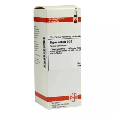 HEPAR SULFURIS D 30 Dilution, 50 ml HEPAR SULFURIS D 30 Dilution, 50 ml