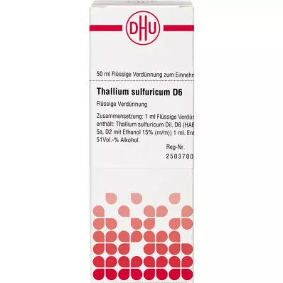 THALLIUM SULFURICUM D 6 Dilution, 50 ml