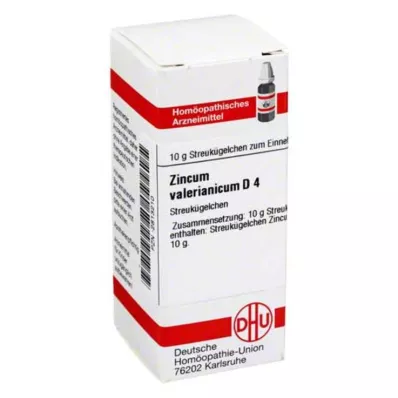 ZINCUM VALERIANICUM D 4 globules, 10 g