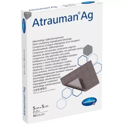 ATRAUMAN Ag 5x5 cm sterile compresses, 10 pcs