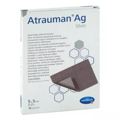 ATRAUMAN Ag 5x5 cm sterile compresses, 10 pcs