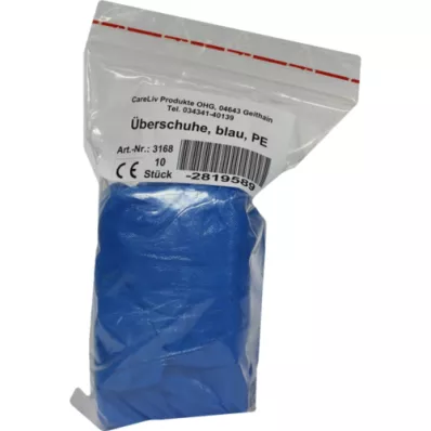 ÜBERSCHUHE Disposable plastic blue, 10 pcs