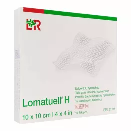 LOMATUELL H Ointment tulle 10x10 cm sterile, 10 pcs