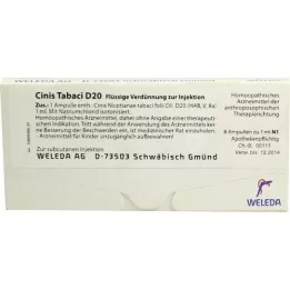 CINIS TABACI D 20 Ampoules, 8X1 ml