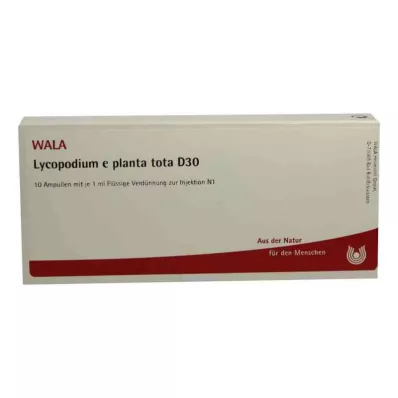 LYCOPODIUM E planta tota D 30 Ampoules, 10X1 ml