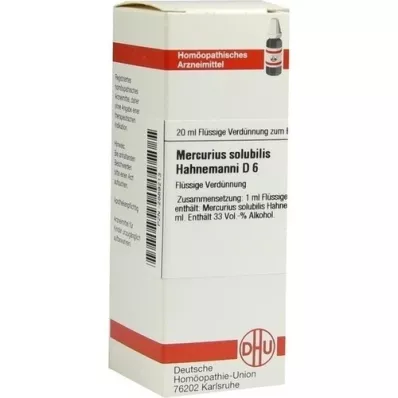 MERCURIUS SOLUBILIS Hahnemanni D 6 Dilution, 20 ml