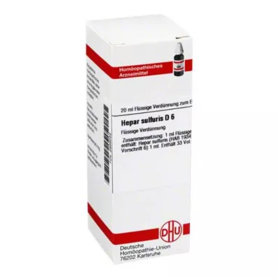 HEPAR SULFURIS D 6 Dilution, 20 ml HEPAR SULFURIS D 6 Dilution, 20 ml