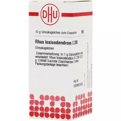 RHUS TOXICODENDRON C 200 globules, 10 g