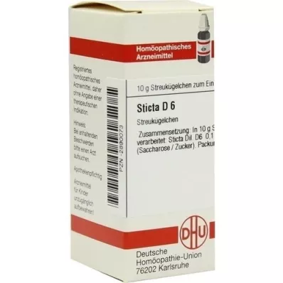 STICTA D 6 globules, 10 g