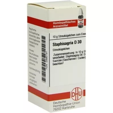 STAPHISAGRIA D 30 globules, 10 g