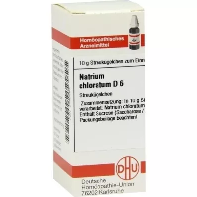 NATRIUM CHLORATUM D 6 globules, 10 g