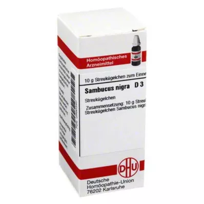 SAMBUCUS NIGRA D 3 globules, 10 g SAMBUCUS NIGRA D 3 globules, 10 g