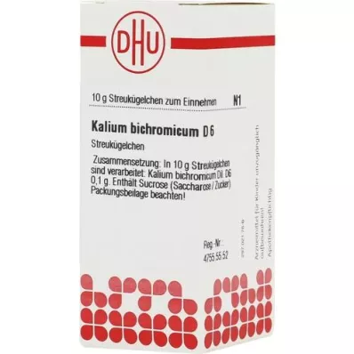 KALIUM BICHROMICUM D 6 globules, 10 g