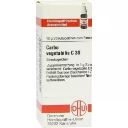 CARBO VEGETABILIS C 30 globules, 10 g