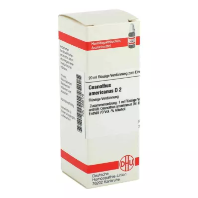 CEANOTHUS AMERICANUS D 2 Dilution, 20 ml