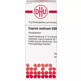 CUPRUM ACETICUM D 30 globules, 10 g