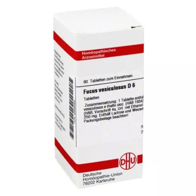FUCUS VESICULOSUS D 6 tablets, 80 pc FUCUS VESICULOSUS D 6 tablets, 80 pc
