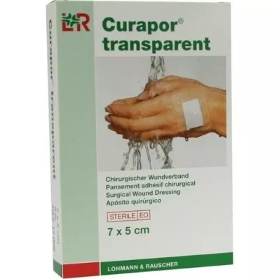 CURAPOR Wound dressing sterile transparent 5x7 cm, 5 pcs