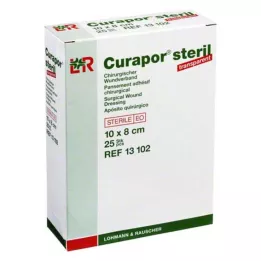 CURAPOR Wound dressing sterile transparent 8x10 cm, 25 pcs