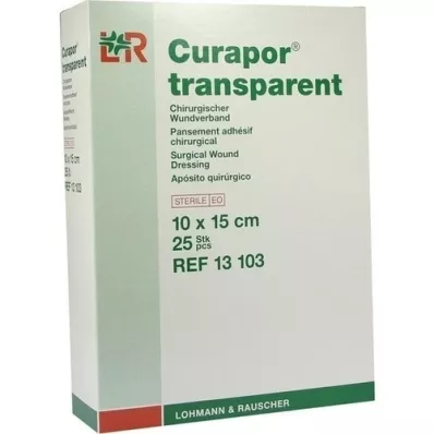 CURAPOR Wound dressing sterile transparent 10x15 cm, 25 pcs