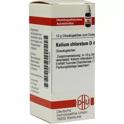 KALIUM CHLORATUM D 4 globules, 10 g
